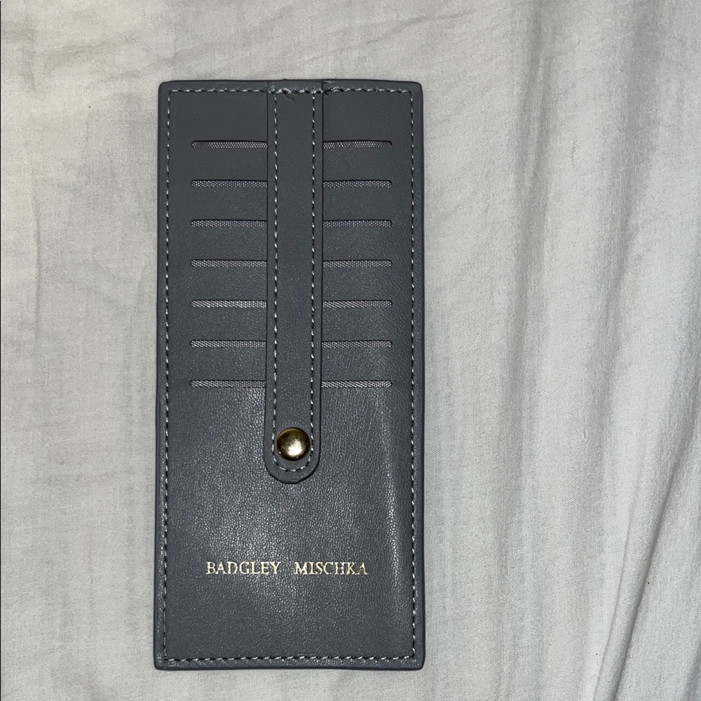 Badgley Mischka Charcoal Card Holder